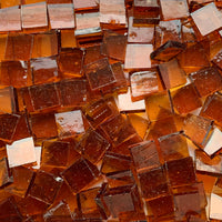 Pastilhas de vidro Tiffany Glacier soltas de 15 mm, cor Marron