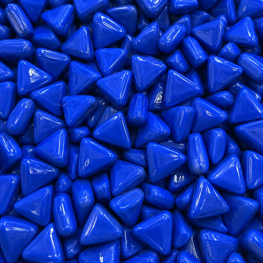 Mini mosaïque en verre triangle Lac bleu foncé