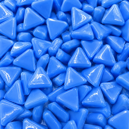 Mini mosaïque de verre triangulaire bleu