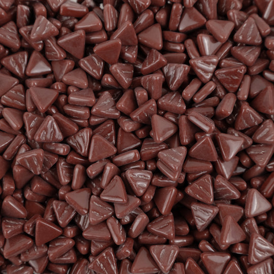 Mini mosaico de vidrio triangular burdeos