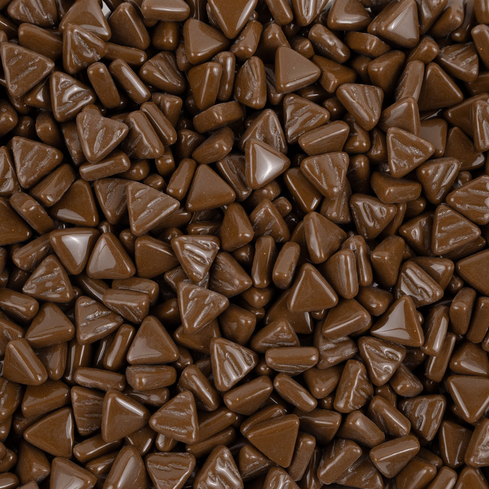 Packshot Mini Glass Mosaic Triangle – brown – 8mm