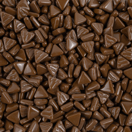 Mini mosaico de vidrio triangular de café