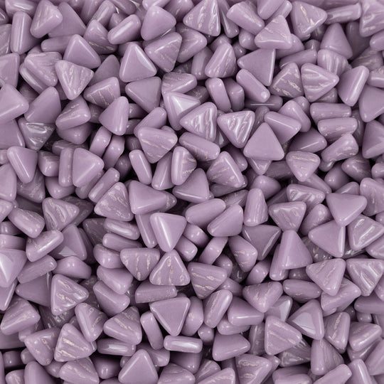 Mini triângulo de mosaico de vidro lilás