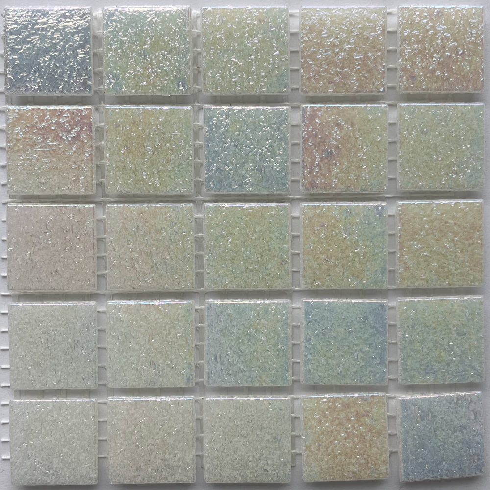 Iridescent Glass Mosaic 20mm  Oyster