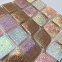Iridescent Glass Mosaic 20mm  Titian
