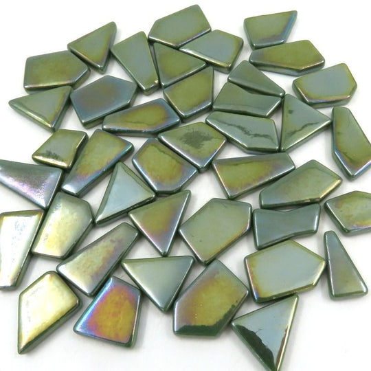 Ottoman Puzzles Iridiscente Verde Pino