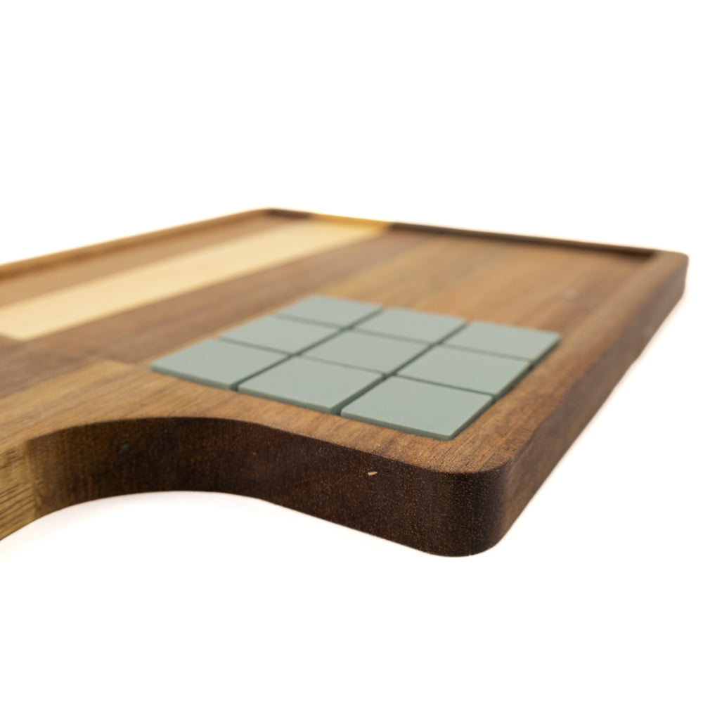 Planche à découper incrustée : Acacia 18 x 30 cm
