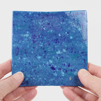 Video showing Morasutti Smalti mosaic tile – turquoise – 11.5 x 11.5 cm, rotated to show full tile