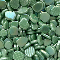 Flor de Sakura Nacarada Verde Prado