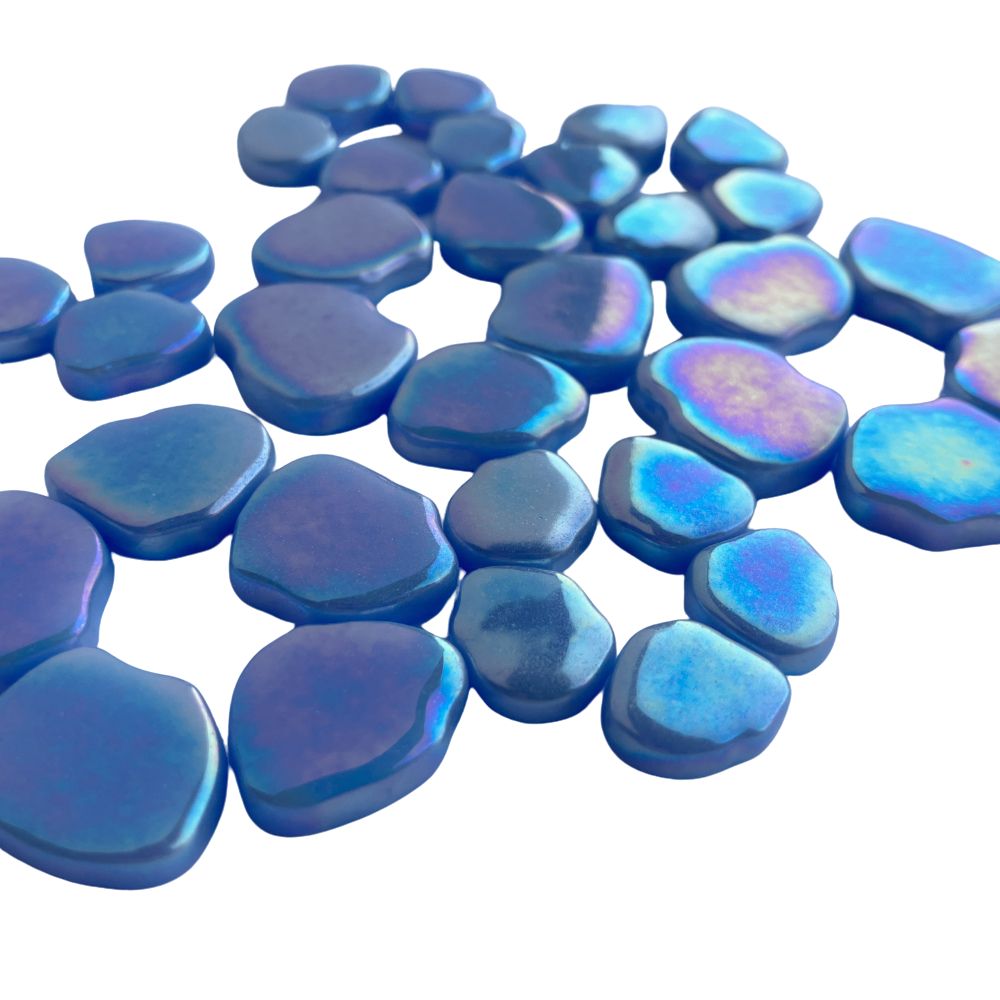 Flor de Sakura Nacarada Azul Claro