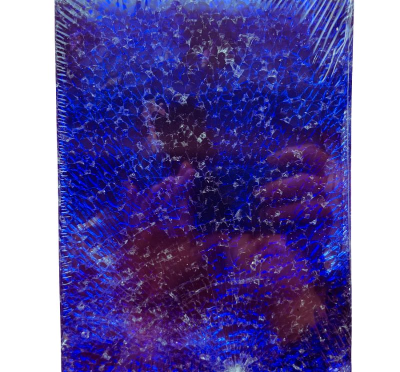 Safety Glass Azul Prateado