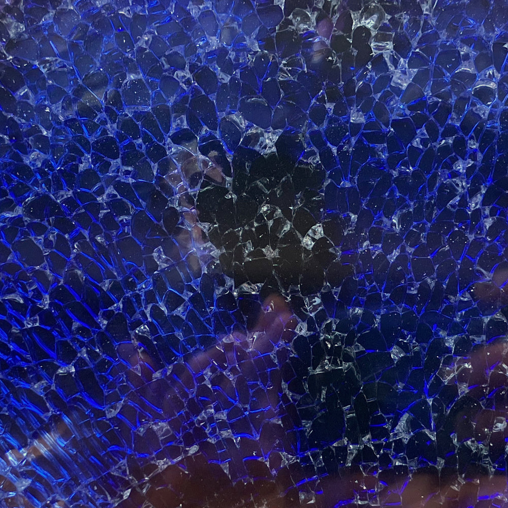 Safety Glass Azul Prateado