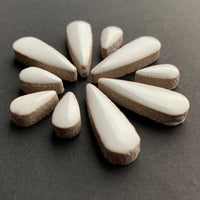 Ceramic Teardrops  White