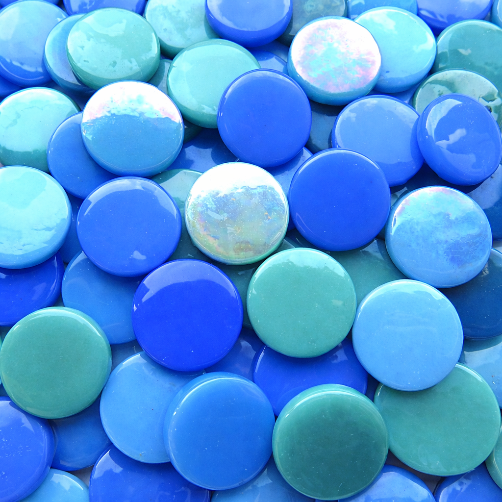Rounds 18mm  Turquoise Mix