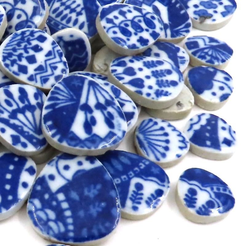Galets Japonais dentelle bleue (en vrac)