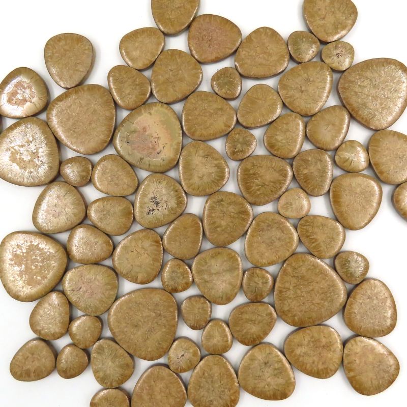Seixos Cerâmicos Brilho Dourado (Solto)