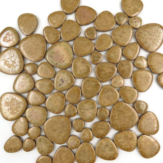 Seixos Cerâmicos Brilho Dourado (Solto)