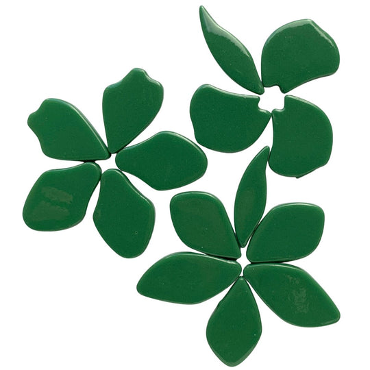 Pétalas de Vidro Verde Abeto