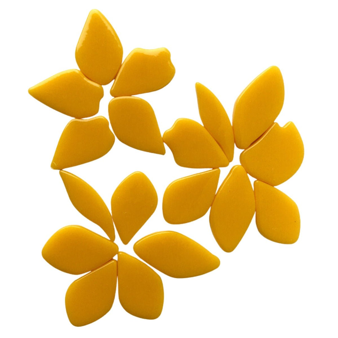 Verre Mosaique - glass mosaic -Glasmosaik-glasmozaïek-Bloemblaadjes Glas Warm Geel - mosaicshop