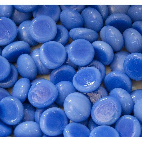 Verre Mosaique - glass mosaic -Glasmosaik-glasmozaïek-Glasdruppels 16-20mm Blauw - mosaicshop