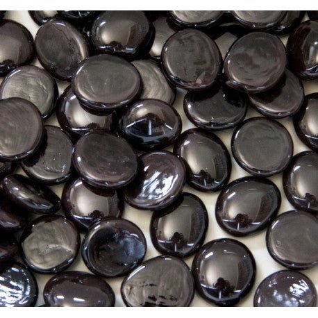 Verre Mosaique - glass mosaic -Glasmosaik-glasmozaïek-Glasdruppels 16-20mm Koffie - mosaicshop