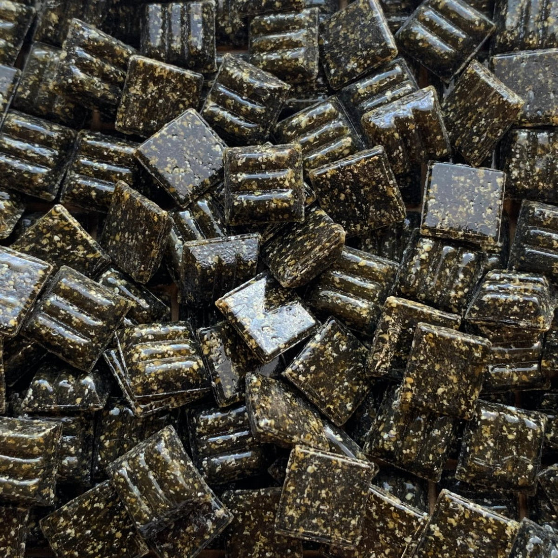 Verre Mosaique - glass mosaic -Glasmosaik-glasmozaïek-Glasmozaiek 10mm Aardebruin - mosaicshop