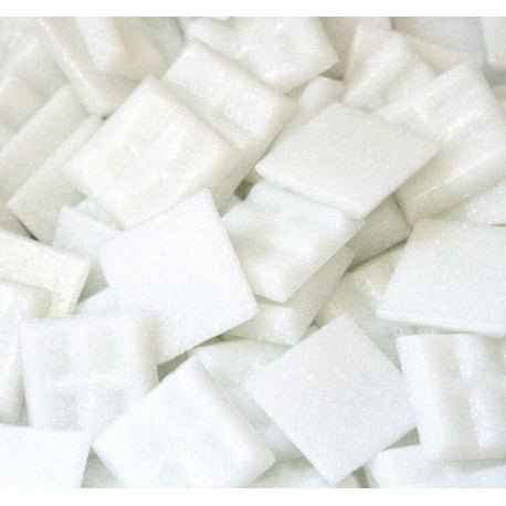 Verre Mosaique - glass mosaic -Glasmosaik-glasmozaïek-Glasmozaiek 20mm IJswit - mosaicshop