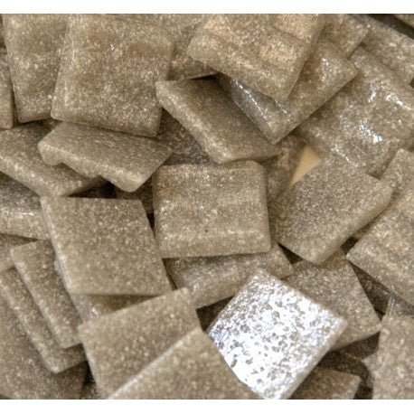 Verre Mosaique - glass mosaic -Glasmosaik-glasmozaïek-Glasmozaiek 20mm Muisgrijs - mosaicshop