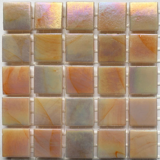 Iridescent Glass Mosaic 20mm  Coral