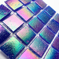 Verre Mosaique - glass mosaic -Glasmosaik-glasmozaïek-Glasmozaiek Iriserend 20mm Paua - mosaicshop