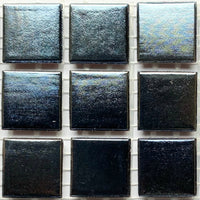 Verre Mosaique - glass mosaic -Glasmosaik-glasmozaïek-Glasmozaiek Iriserend 20mm Zwart - mosaicshop