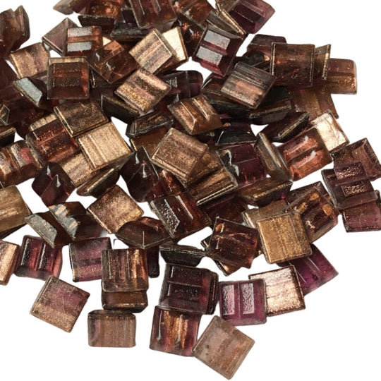 Pâtes De Verre Veiné D'or 10mm  Velours