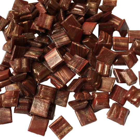 Pâtes De Verre Veiné D'or 10mm  Grenat