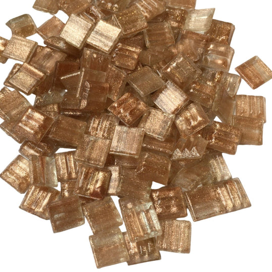 Pâtes De Verre Veiné D'or 10mm  Cuivre Clair
