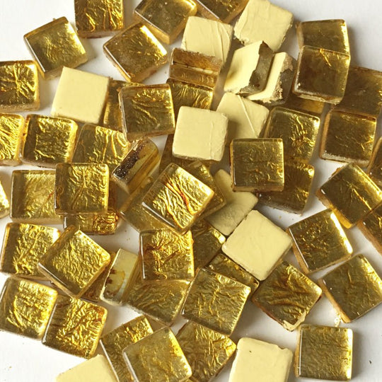 Pastilha de Vidro Espelho 10mm Dourada