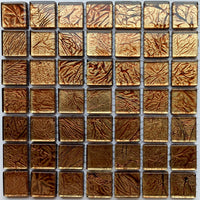Verre Mosaique - glass mosaic -Glasmosaik-glasmozaïek-Glasmozaiek Spiegel 20mm Brons - mosaicshop