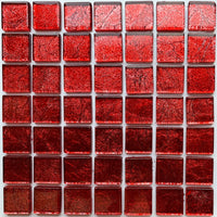 Verre Mosaique - glass mosaic -Glasmosaik-glasmozaïek-Glasmozaiek Spiegel 20mm Framboos - mosaicshop