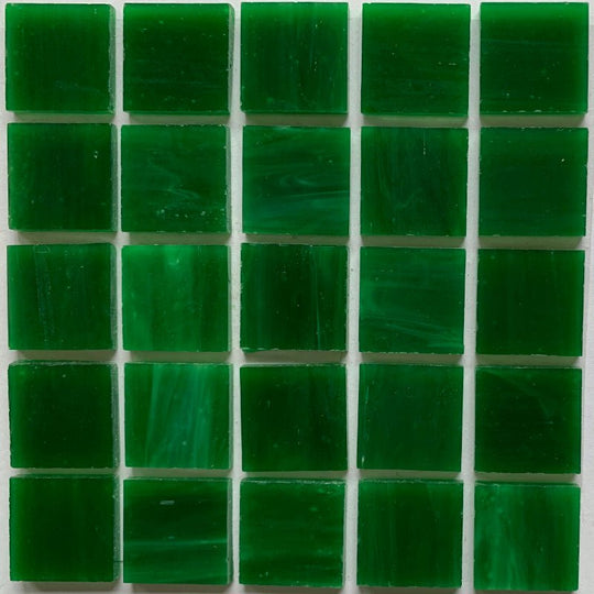 Pastilha de Vidro Tiffany Glacier 20mm Verde Escuro