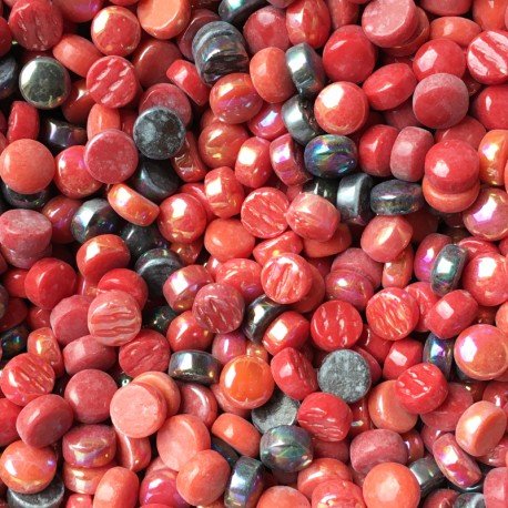 Pepitas de Vidro 12mm Sortido Vermelho