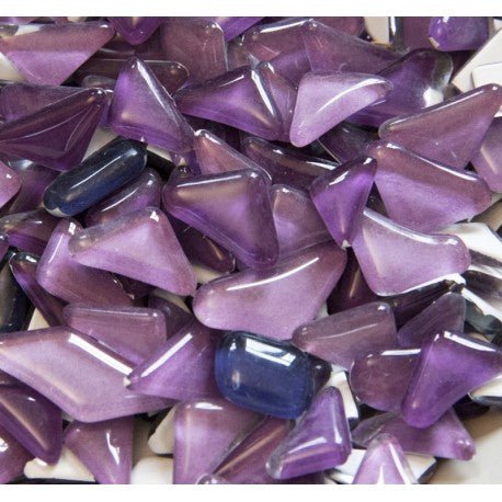 Verre Mosaique - glass mosaic -Glasmosaik-glasmozaïek-Glaspuzzels Viooltjesmix - mosaicshop