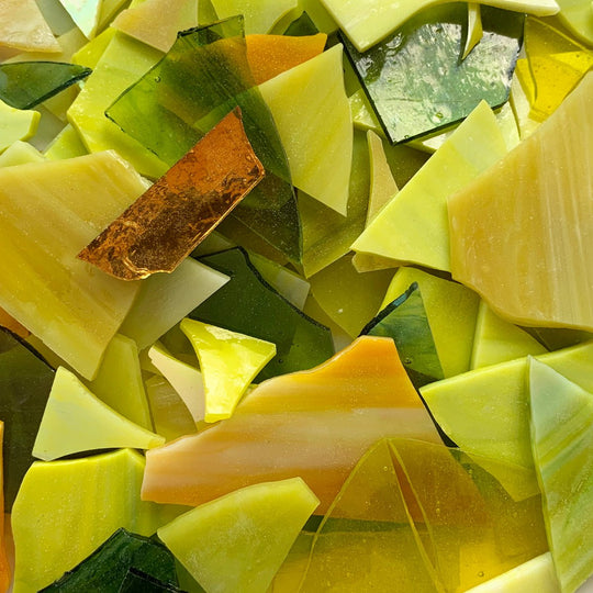 Fragmentos de Vidrio Mezcla Limón