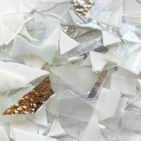 Fragmentos de Vidrio Mezcla Blanco