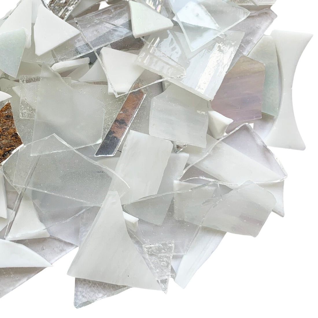 Verre Mosaique - glass mosaic -Glasmosaik-glasmozaïek-Glasscherven Glasscherven Wit - mosaicshop