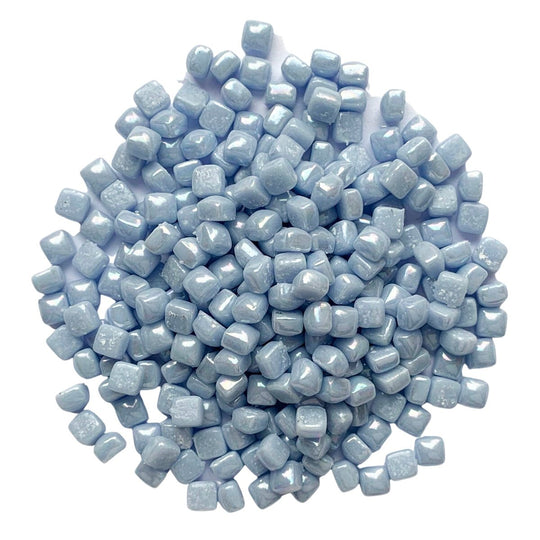 Micro Mosaico de Vidro 4,8mm Nácar Azul Claro