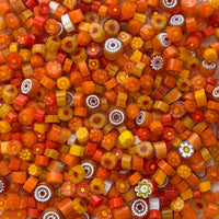 Verre Mosaique - glass mosaic -Glasmosaik-glasmozaïek-Millefiori Oranjemix - mosaicshop