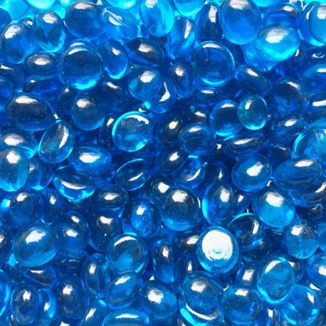 Mini Gotas de Vidrio 9-13mm Turquesa Cristal