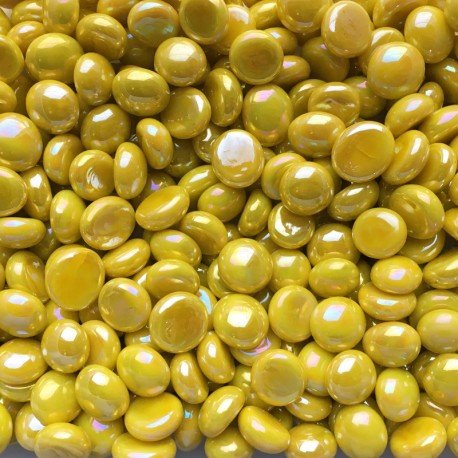 Mini Gotas de Vidro 9-13mm Opala Amarela