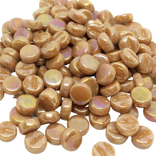 Mini Círculos de Nácar 8mm Açúcar Mascavado