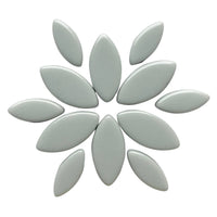 Verre Mosaique - glass mosaic -Glasmosaik-glasmozaïek-Ottoman Bloemblaadjes Lichtgrijs - mosaicshop