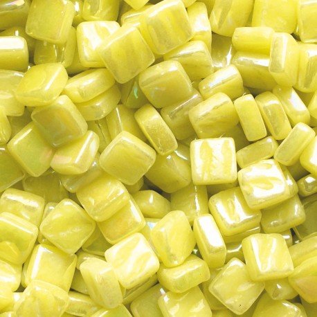 Verre Mosaique - glass mosaic -Glasmosaik-glasmozaïek-Ottoman Parelmoer 8mm Geelzuur - mosaicshop